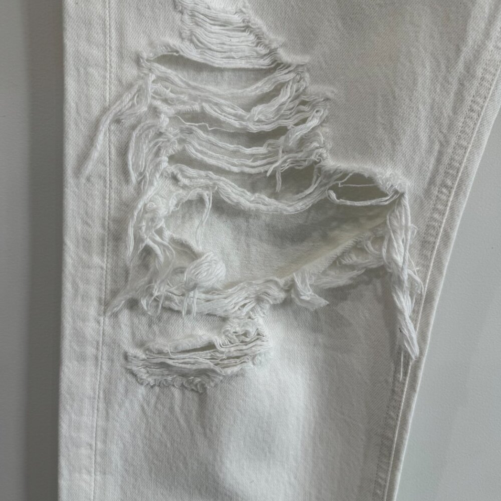Agolde White 90s Mid Rise Loose Fit Jeans Button Fly, Size 29 - Picture 5 of 17
